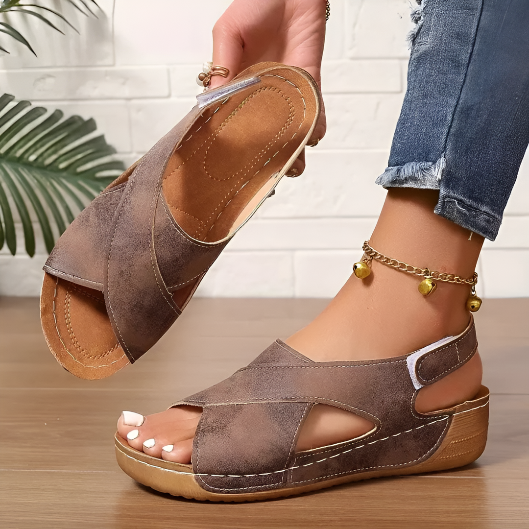 Jessa - Vintage Yaz Wedge Sandaletler