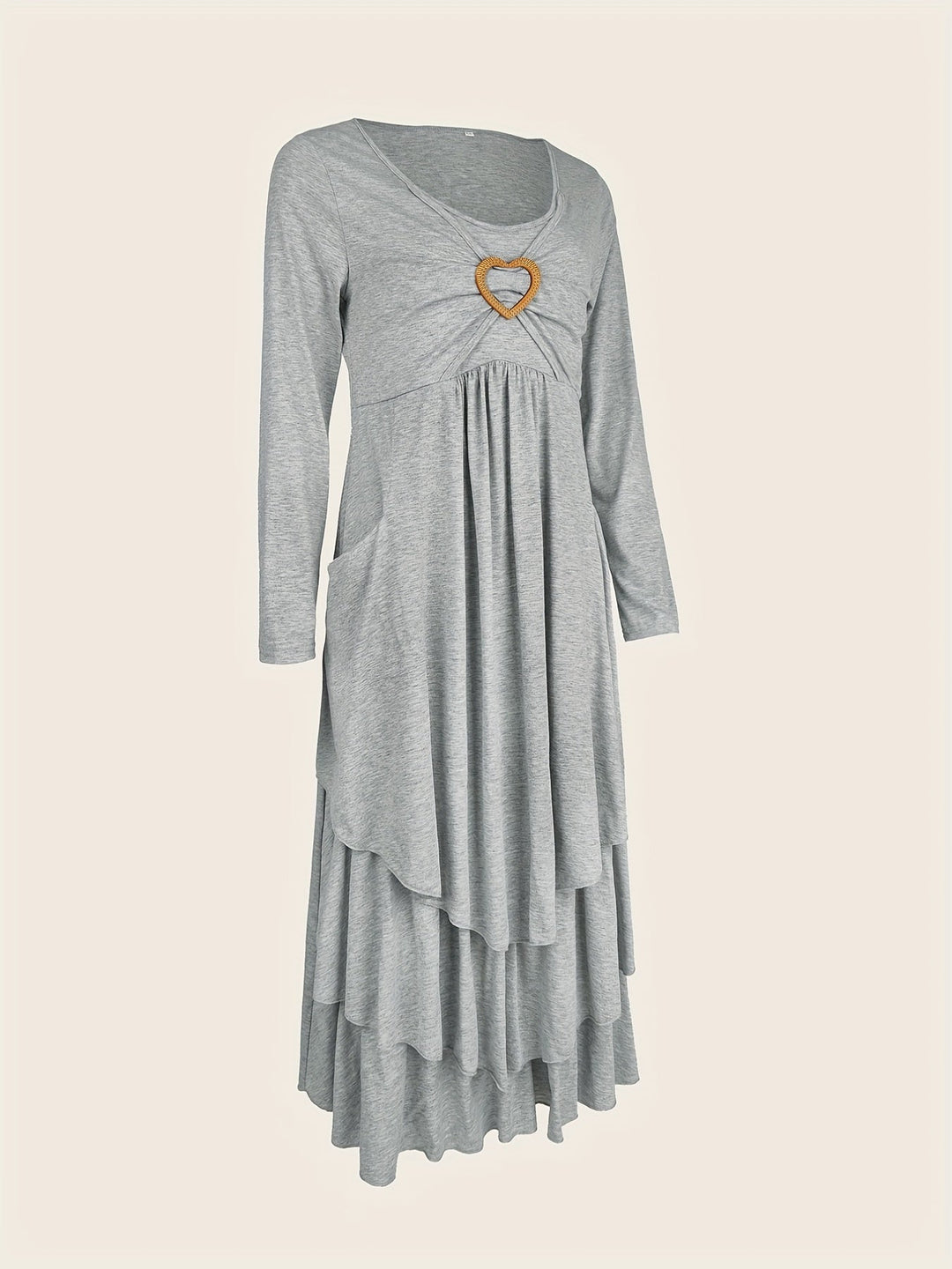 Angie™-Kalp Detaylı Şık Elbise