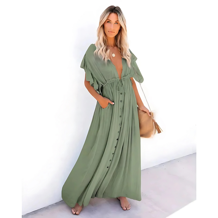 Daria – Yeşil Maxi Yaz Elbisesi