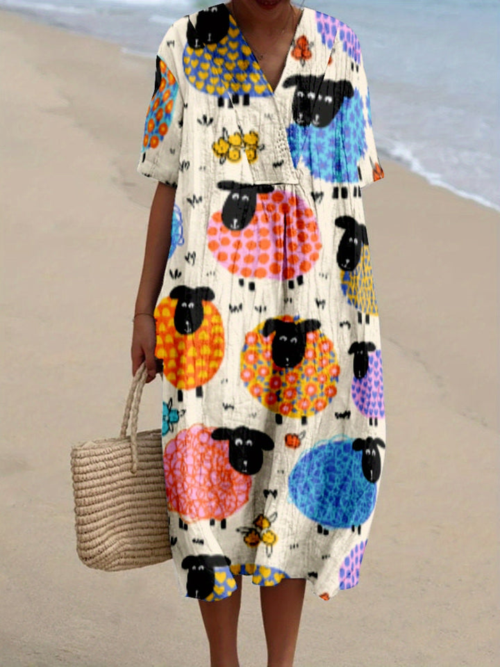 Dafne|Desenli Elbise