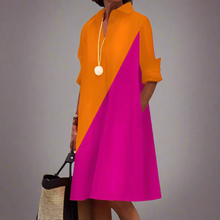 Sabine™ | Rahat stil polo elbise