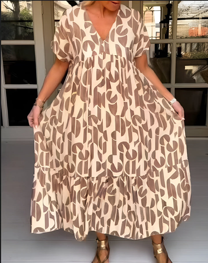 Celina™ | V Yaka Rahat Elbise