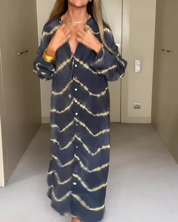 Julia™ | Boho Çizgili Maxi Elbise