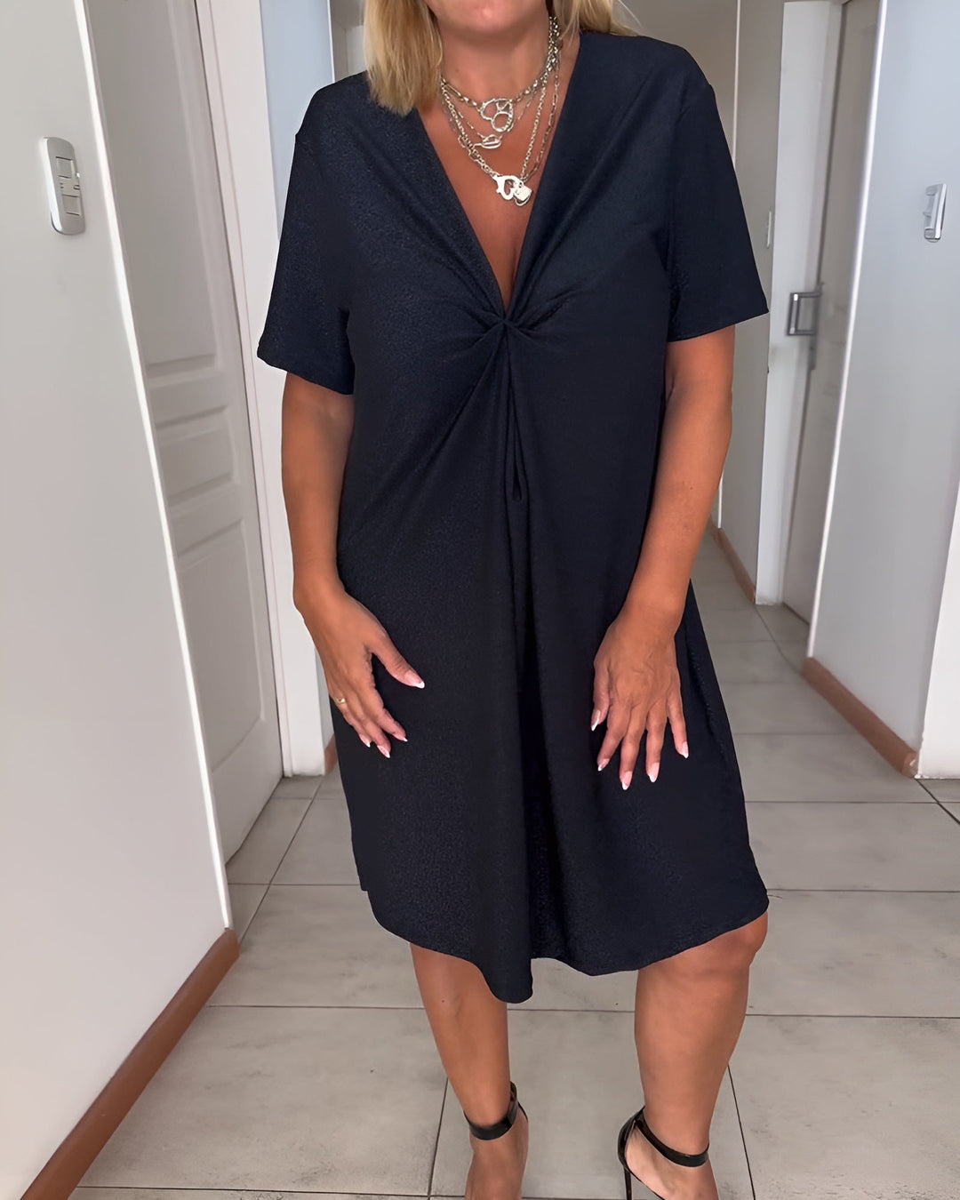 Laurence™ | V Yaka Elbise