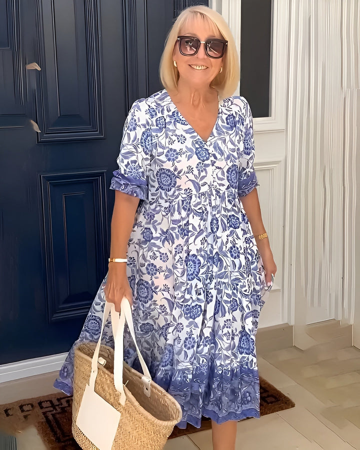 Evelyne™ | Şık kesimli çiçekli elbise