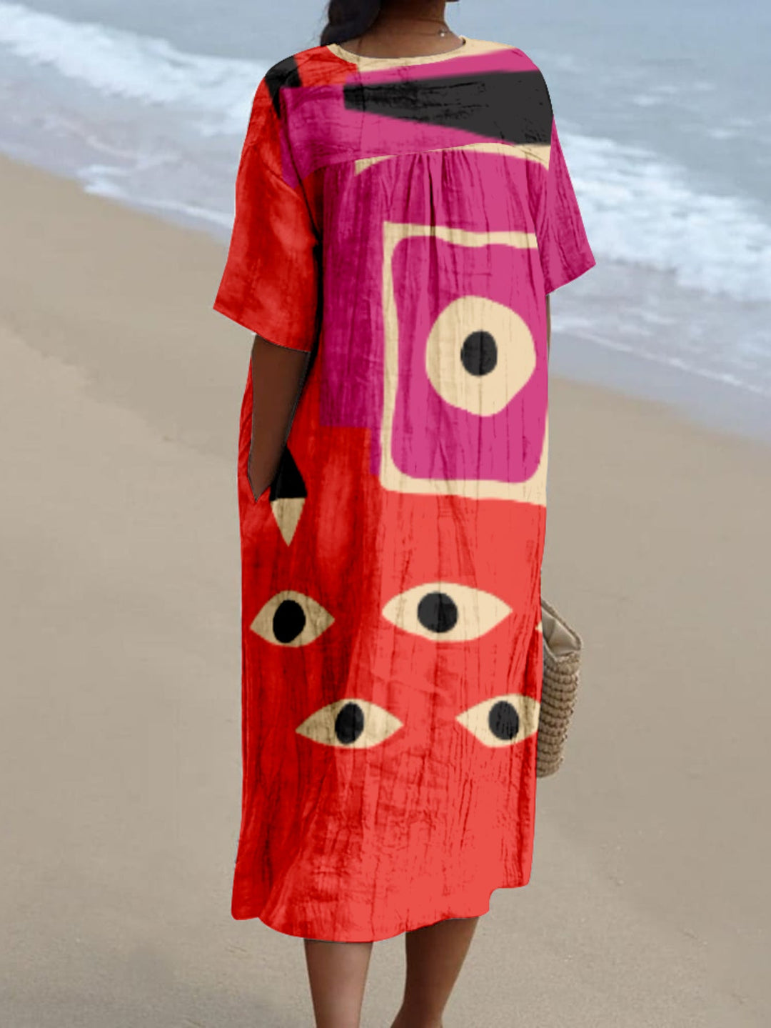 Jimena|Renkli Desenli Elbise