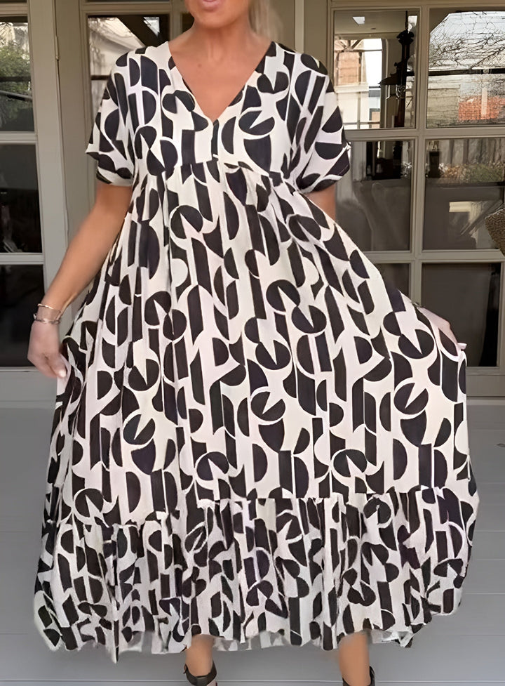 Celina™ | V Yaka Rahat Elbise