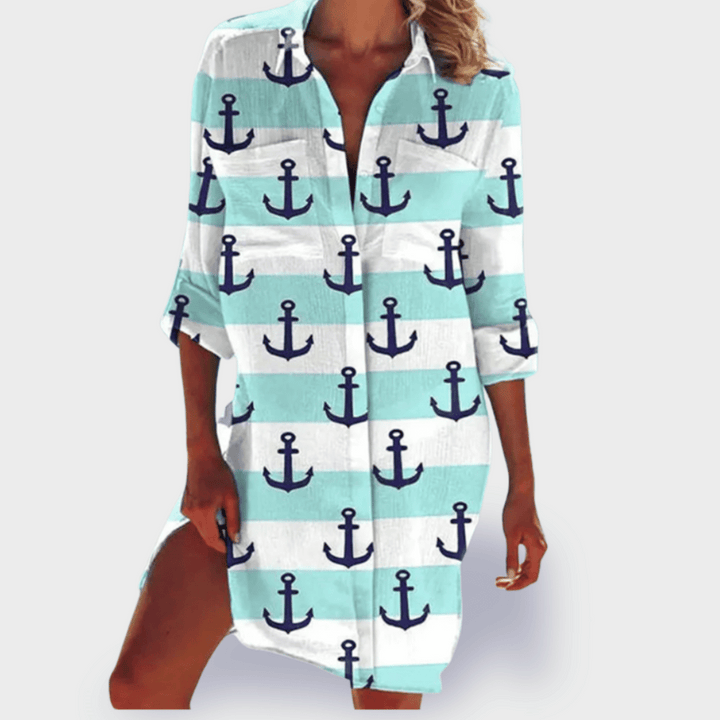 Brigitte™ | Renkli hafif yaz elbisesi