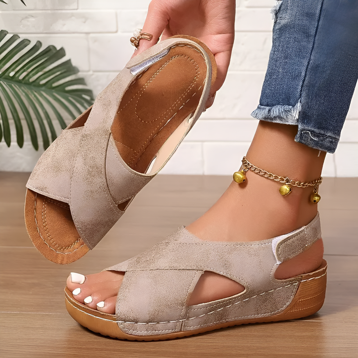 Jessa - Vintage Yaz Wedge Sandaletler