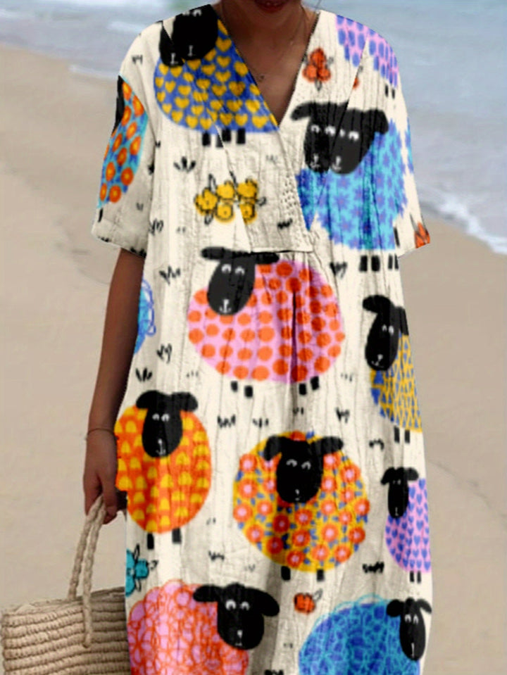 Dafne|Desenli Elbise