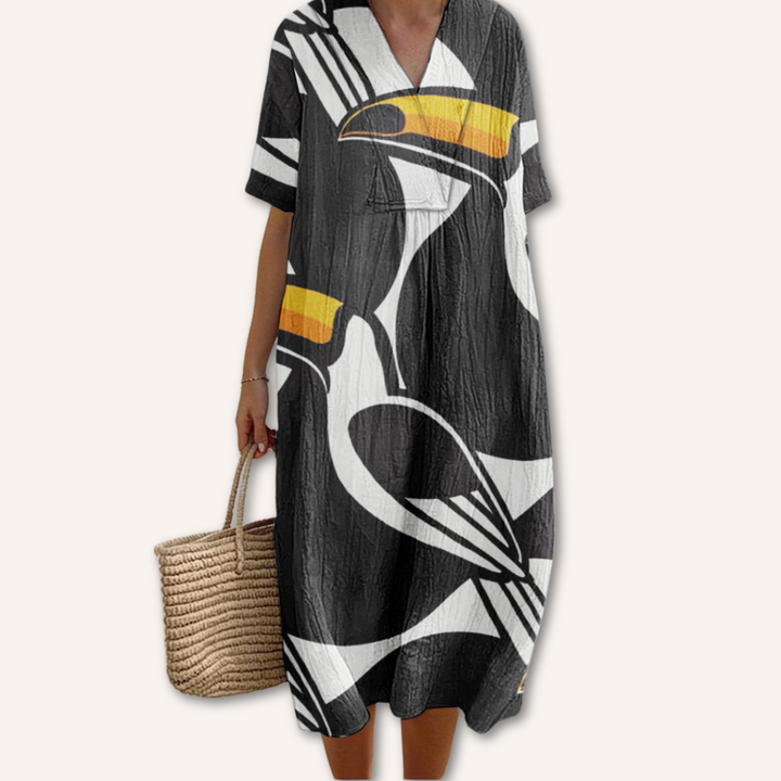 Bianca|Desenli Elbise