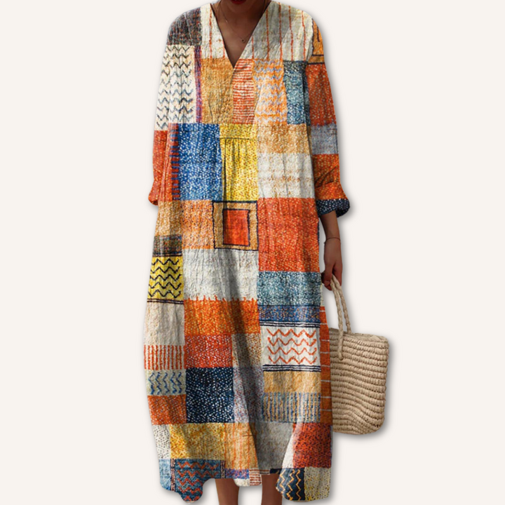 Nayla|Desenli Elbise