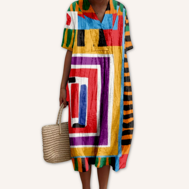 Nerea|Desenli Elbise