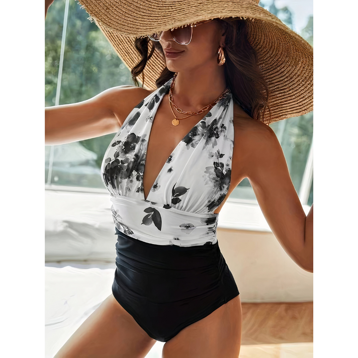 Allie™ | Şık Mermer Desenli Mayo