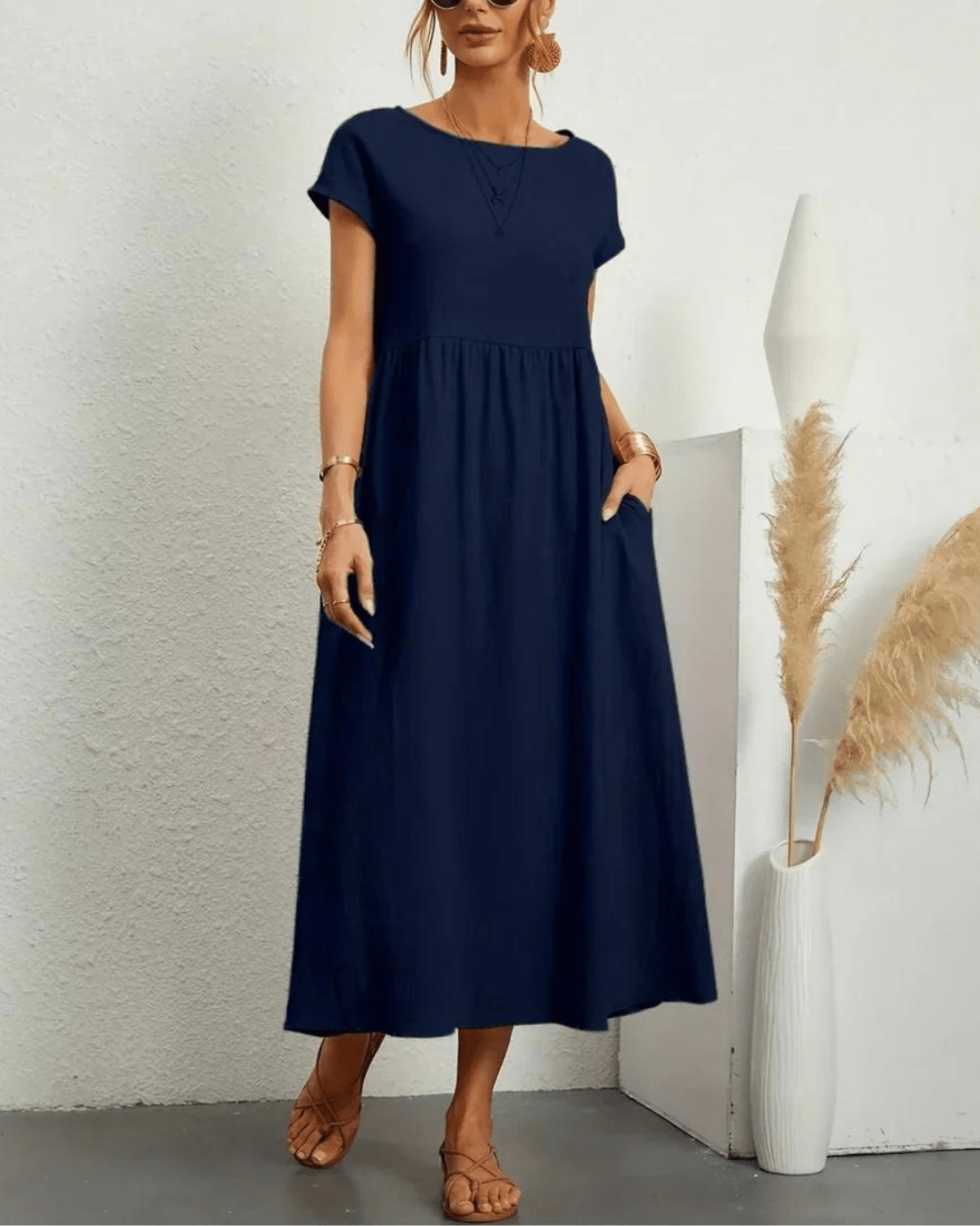 Anna™ | Rahat ve şık yaz elbisesi