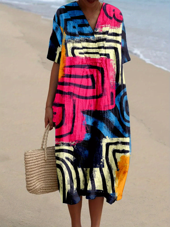 Viviana|Desenli Elbise