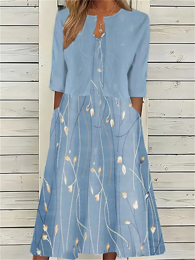 Zendaya | Şık İki Parça Midi Elbise