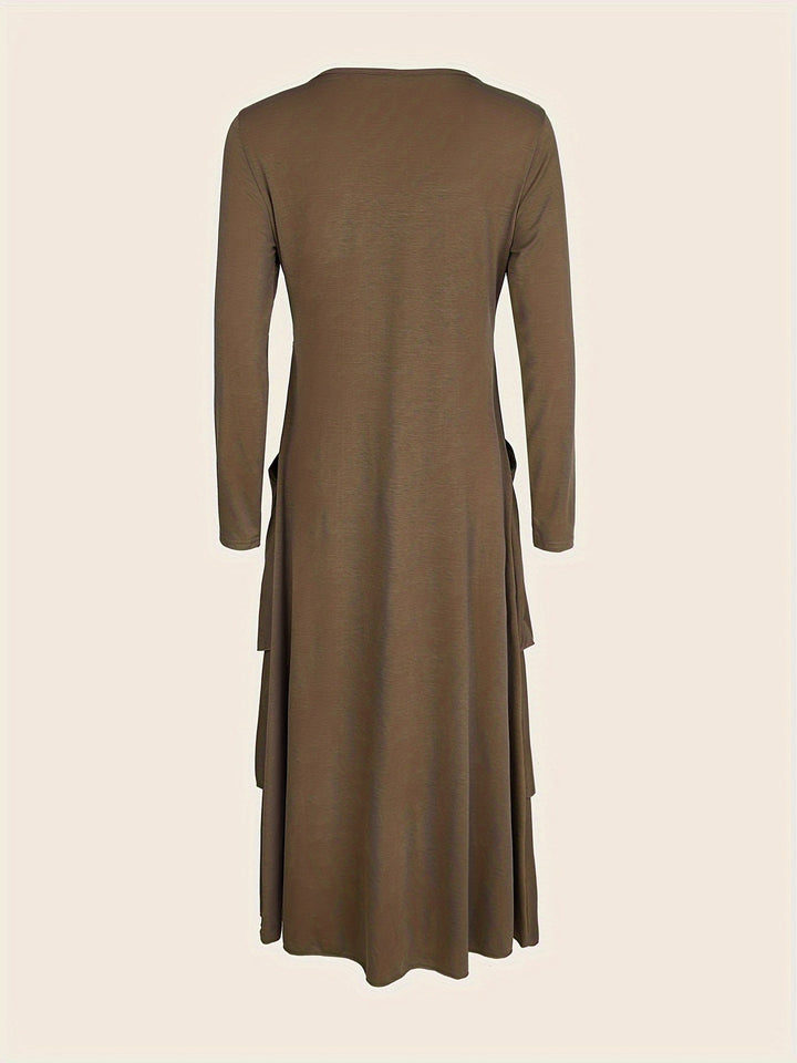 Angie™-Kalp Detaylı Şık Elbise