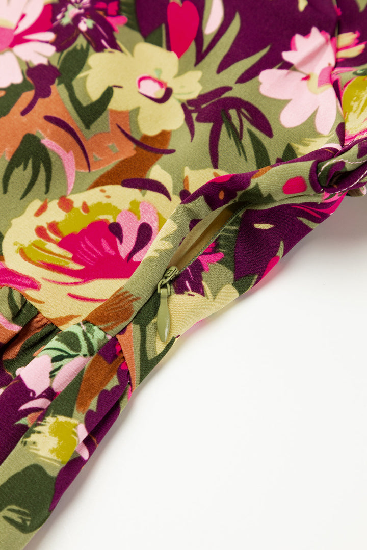 Fırfırlı Yaka Flutter Kol Mini Elbise