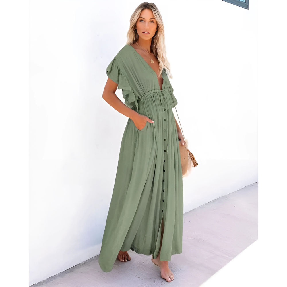 Daria – Yeşil Maxi Yaz Elbisesi