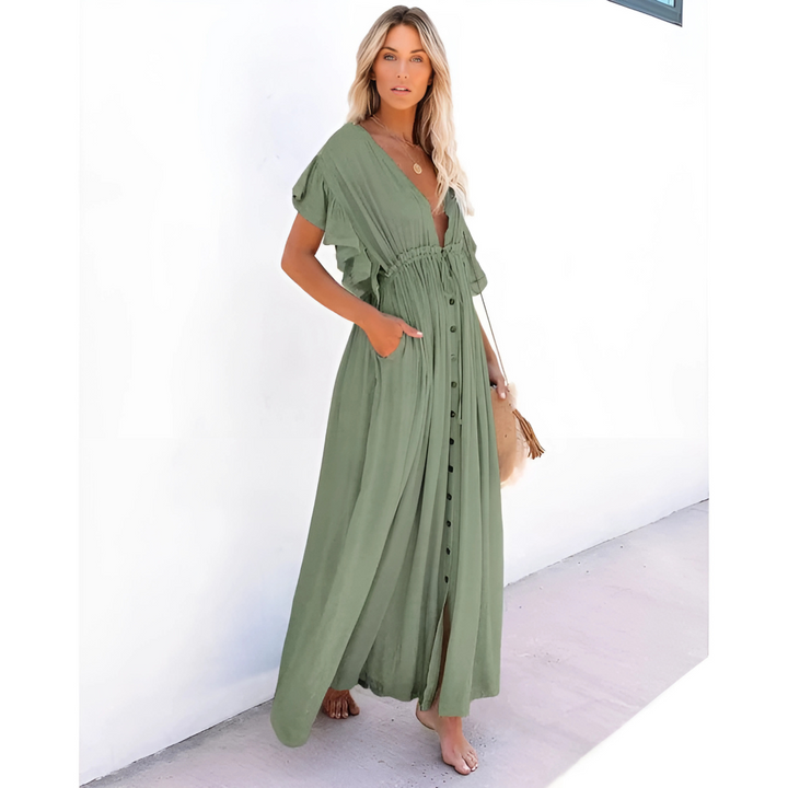 Daria – Yeşil Maxi Yaz Elbisesi