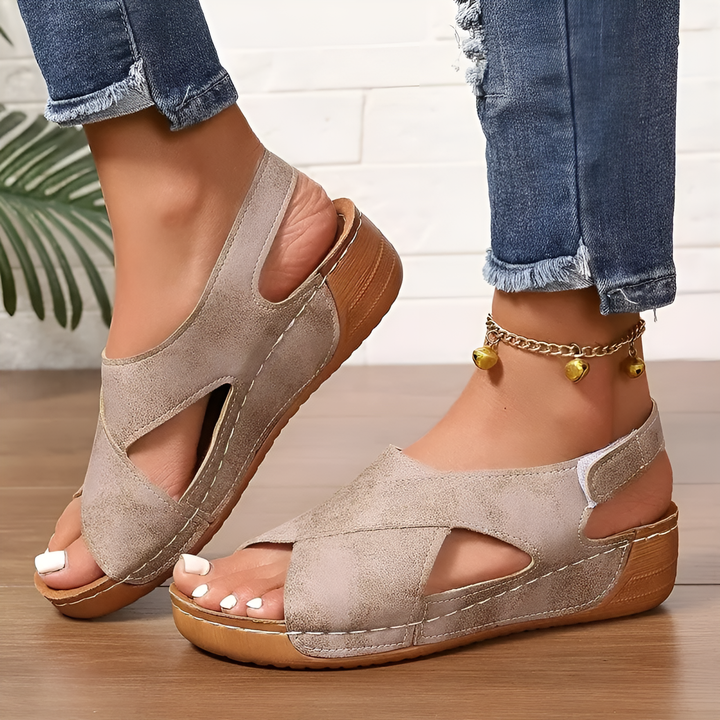 Jessa - Vintage Yaz Wedge Sandaletler
