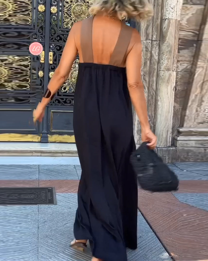 Nicole - Şık Krossover Yaka Elbise