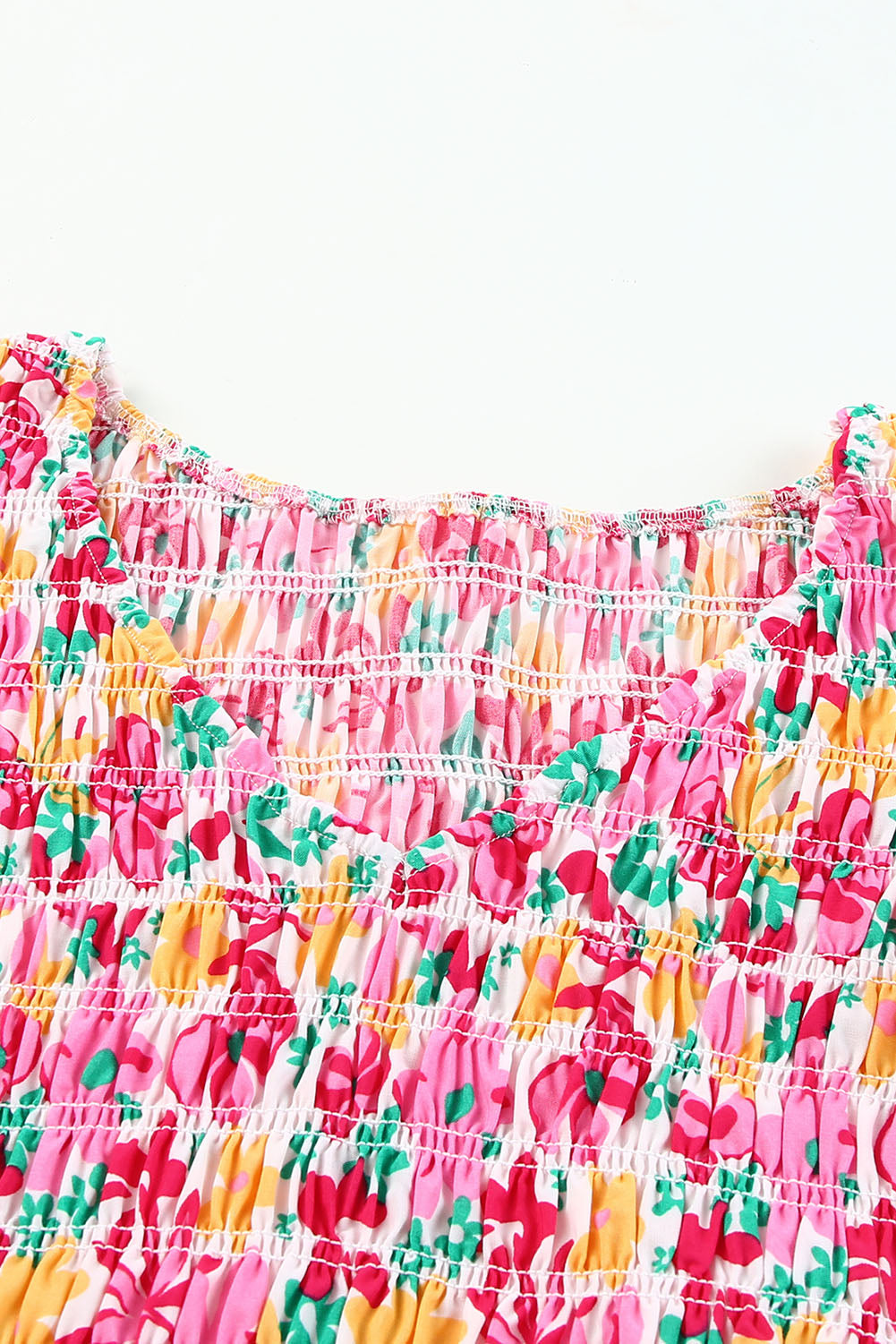 Fırfırlı Smokinli Çiçekli Elbise