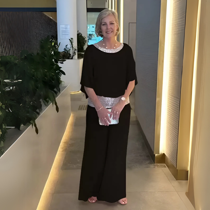 Gloria™ – Pul Payetli Şifon İkili Takım