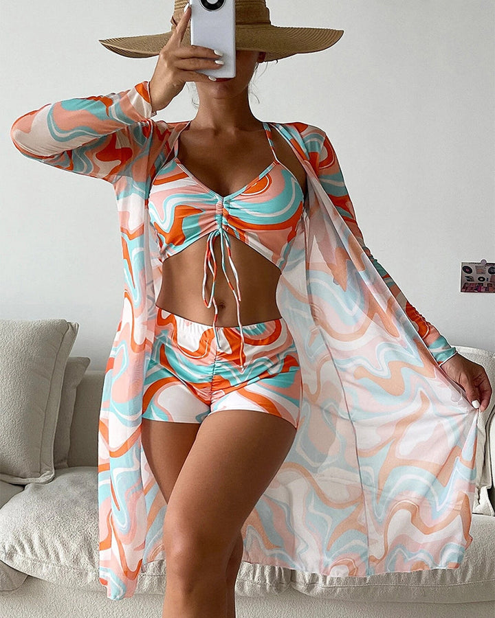 Victoria | 3 Parça Desenli Bikini Takımı