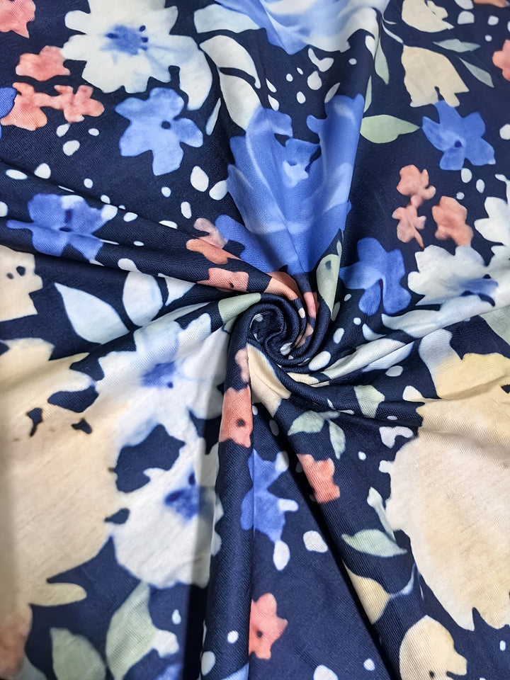 Fiona™-Çiçekli V Yaka Midi Elbise