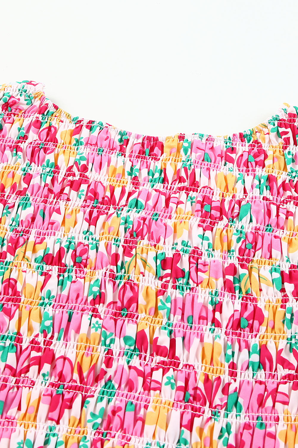 Fırfırlı Smokinli Çiçekli Elbise