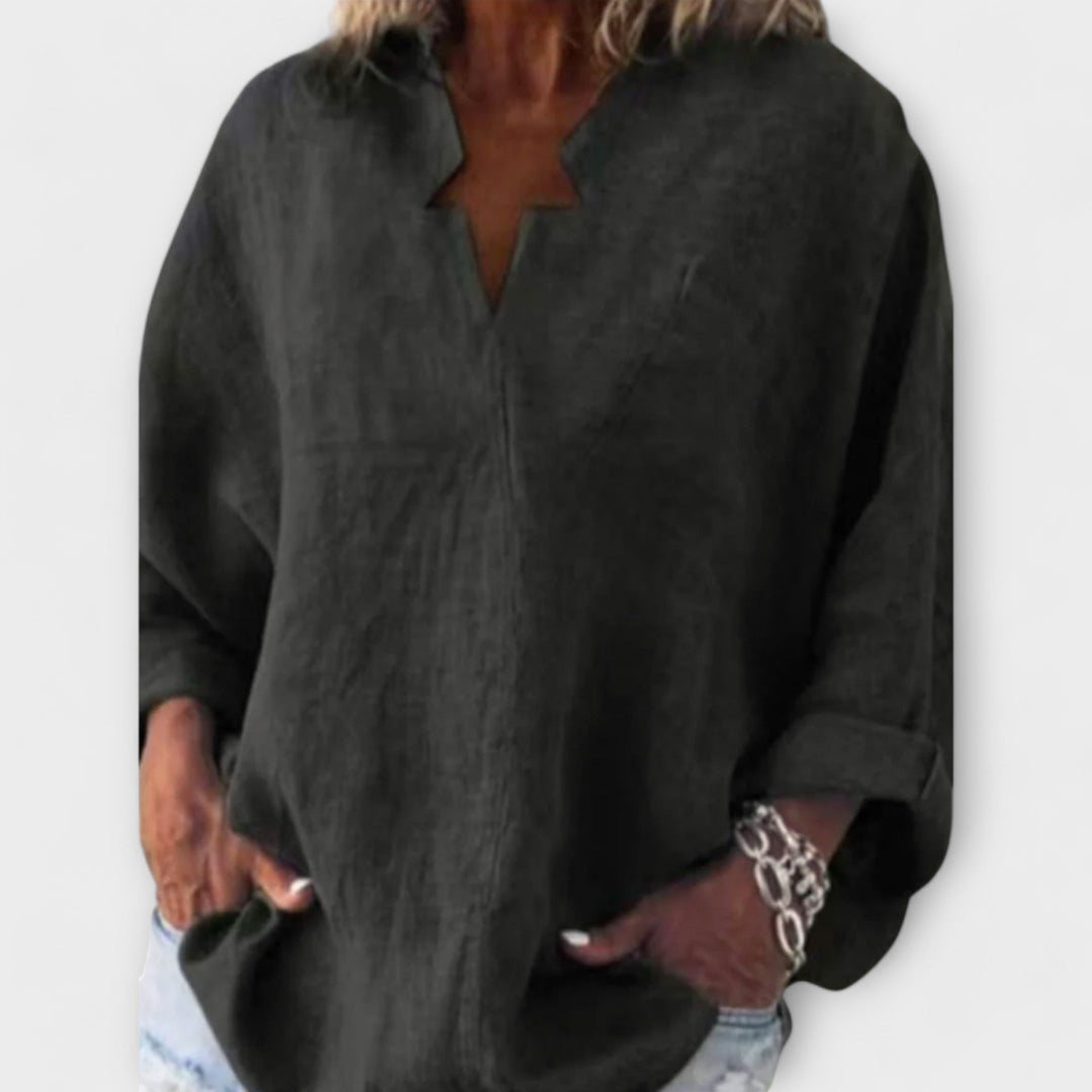 Rikarda – V-yaka şık kadın bluzu