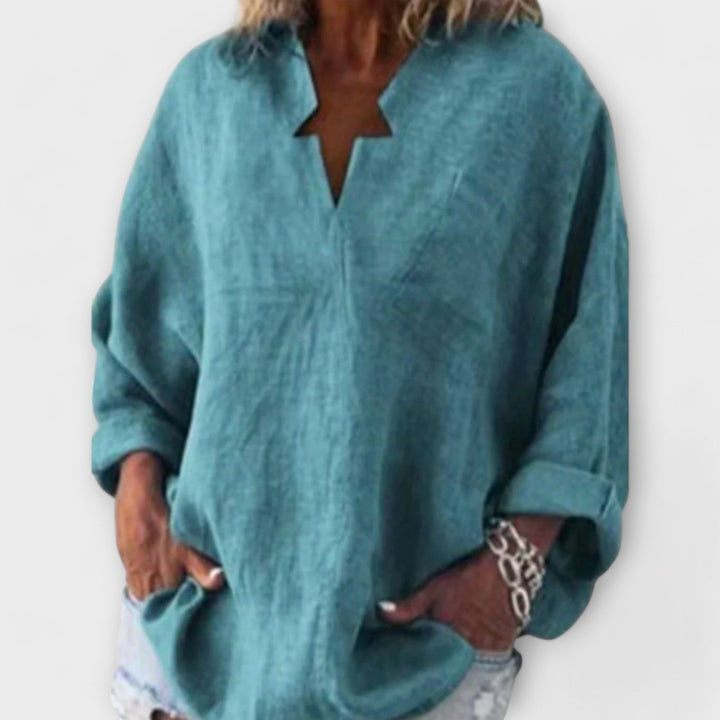 Rikarda – V-yaka şık kadın bluzu