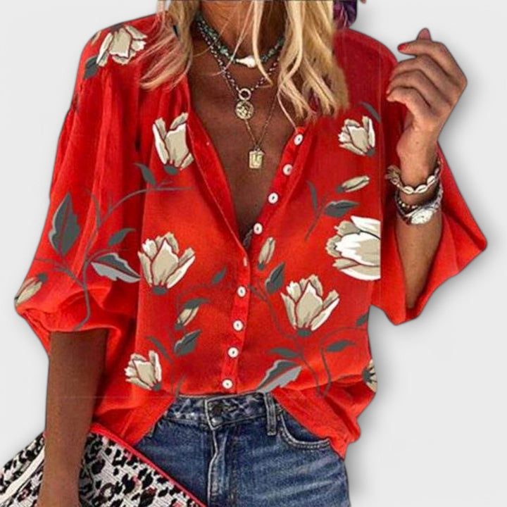 Madeleine - Çiçek Desenli Hafif Bluz