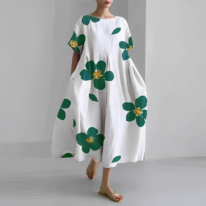 Daisy - Retro Büyük Salıncak Rahat Maxi Elbise