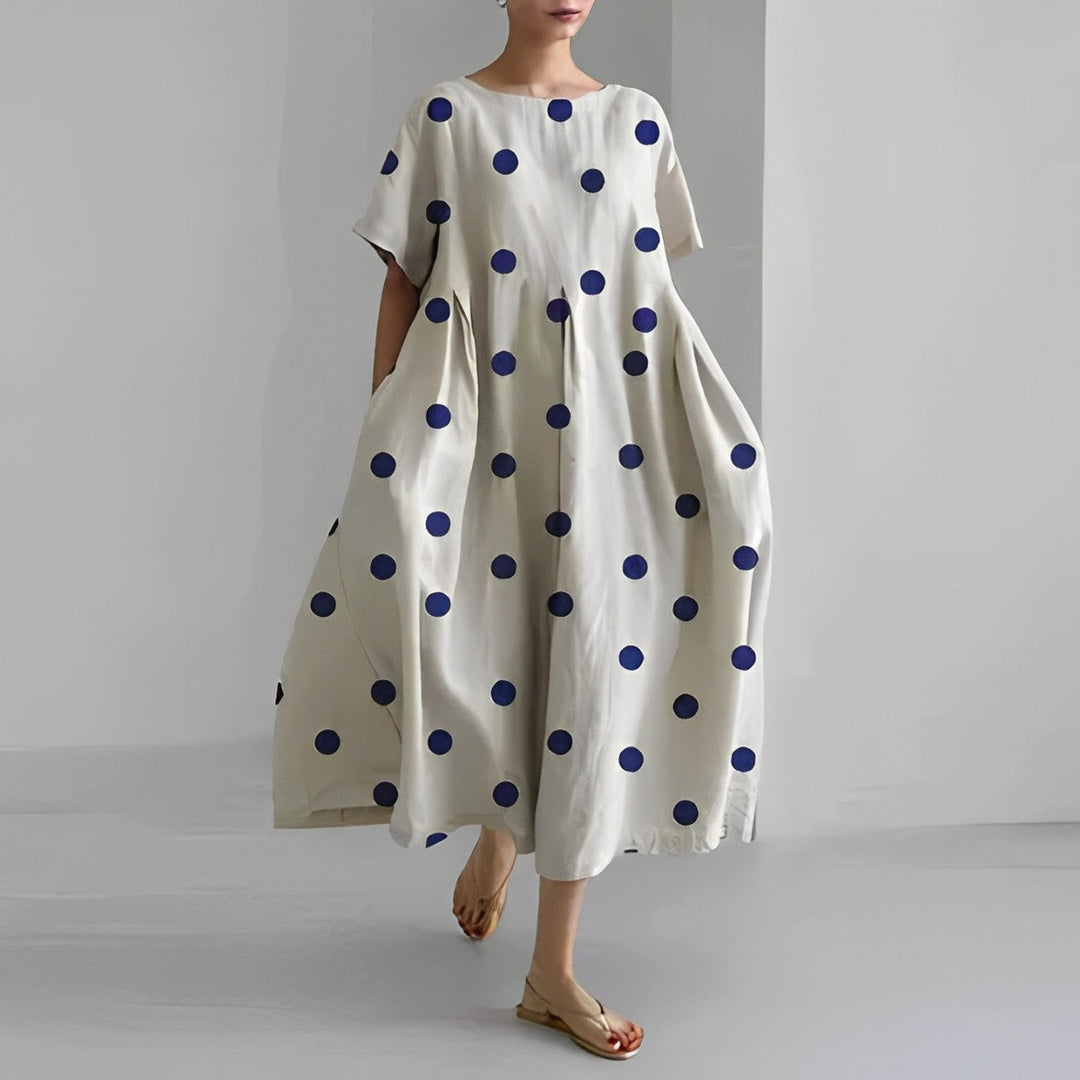 Daisy - Retro Büyük Salıncak Rahat Maxi Elbise