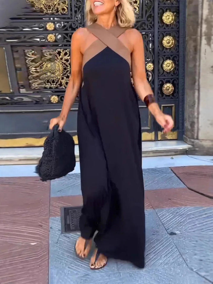 Nicole - Şık Krossover Yaka Elbise