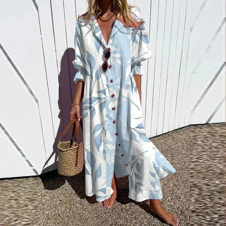 Cassidy - Boho Güzellik Puf Kol Maxi Elbise