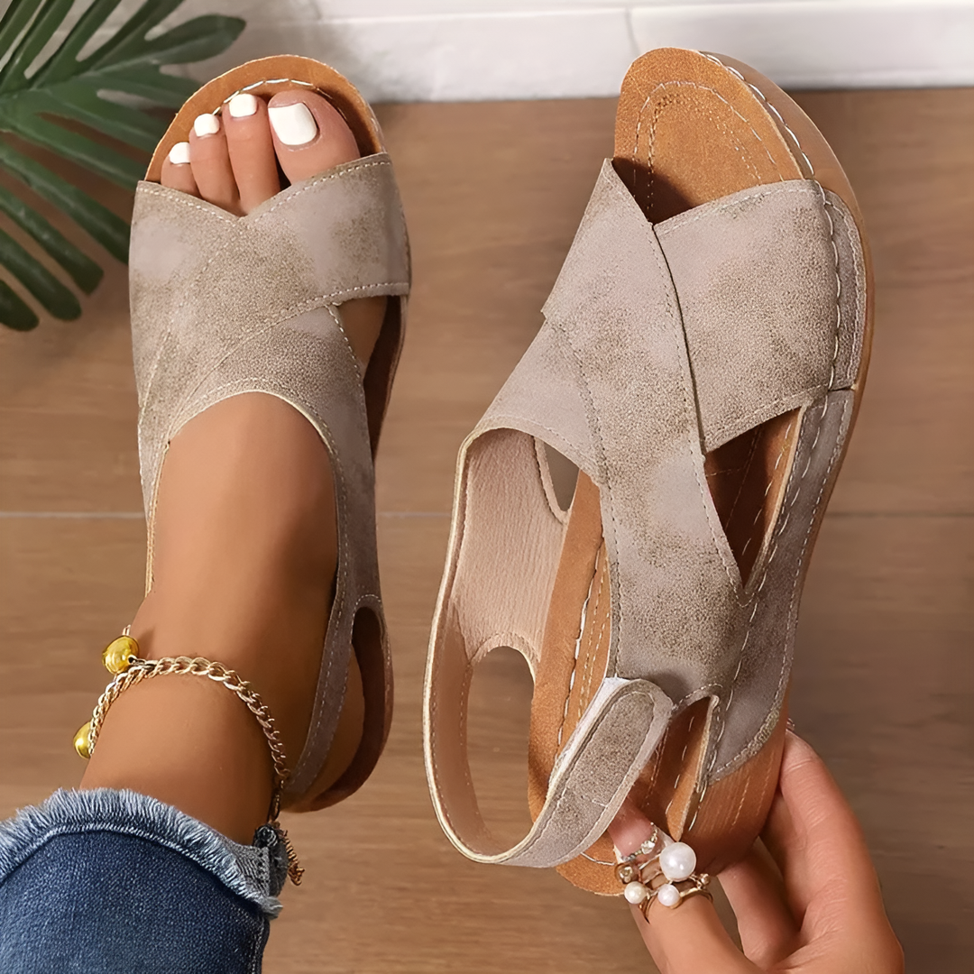 Jessa - Vintage Yaz Wedge Sandaletler