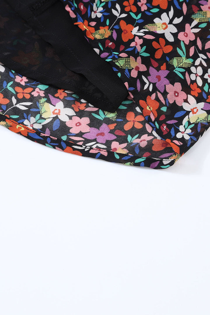 Sarılmış V Yaka Çiçekli Elbiseler