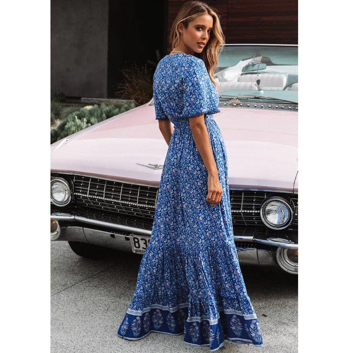 Ewelina – Kemerli Yazlık Maxi Elbise