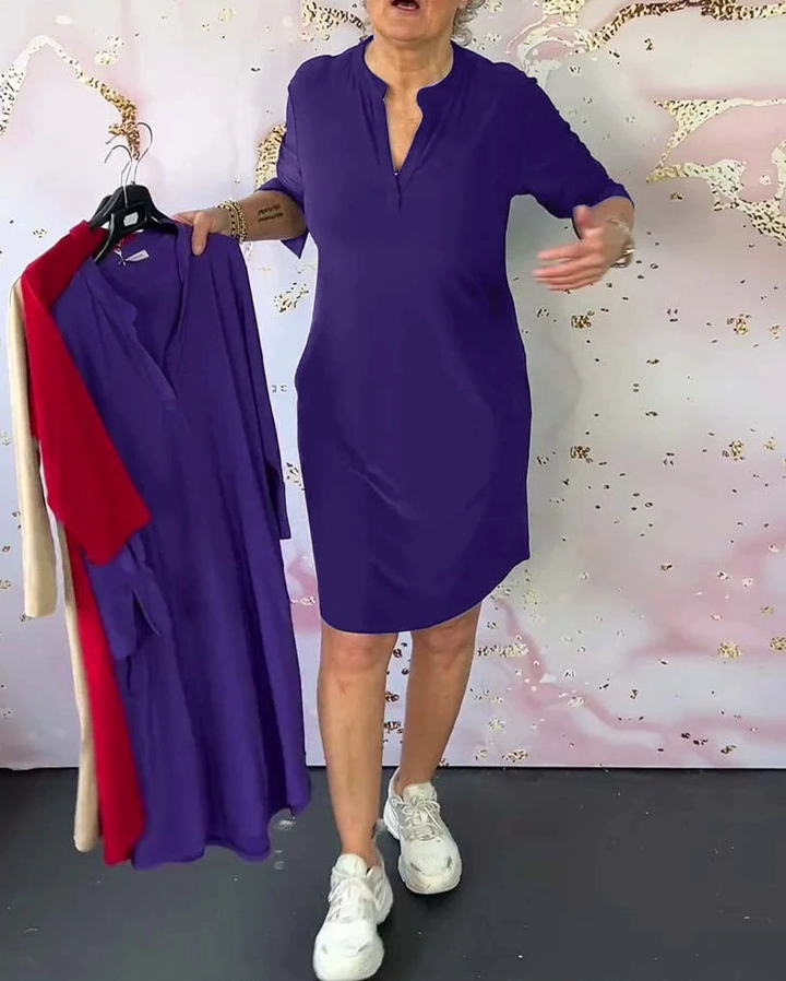 Hanne™ | V yaka şık elbise