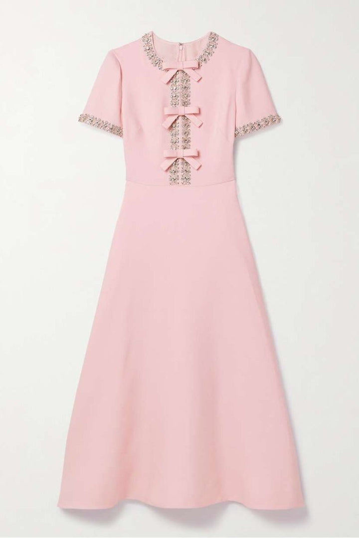 Sybil - Lüks Rhinestone Kemerli Elbise